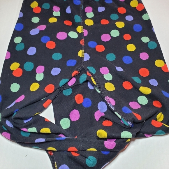 Hanna Andersson Long John Pajamas 14 160 Girls Rainbow Polka-dot Black PJ Set - Picture 13 of 15